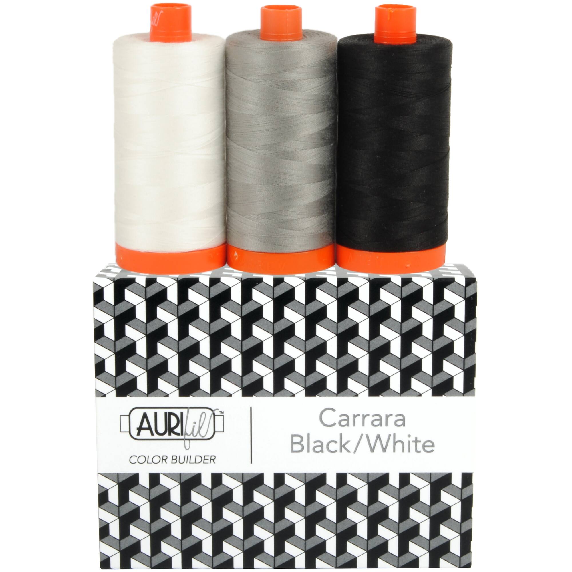 Aurifil™ 50wt Carrara Black/White Cotton Color Builder Thread Collection